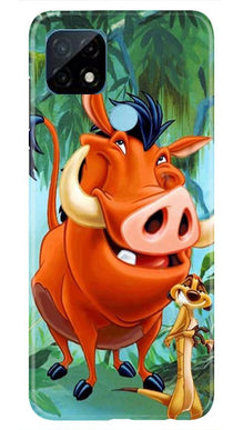 Timon and Pumbaa Mobile Back Case for Realme C21 (Design - 305)