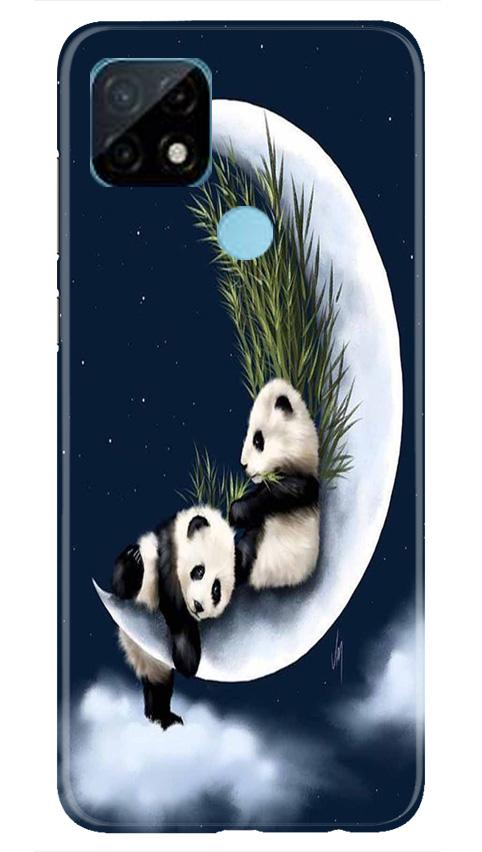 Panda Moon Mobile Back Case for Realme C21 (Design - 318)