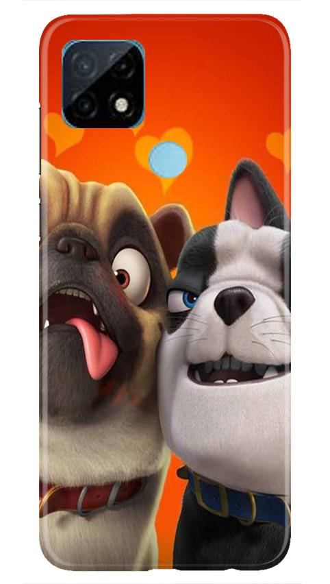 Dog Puppy Mobile Back Case for Realme C21 (Design - 350)