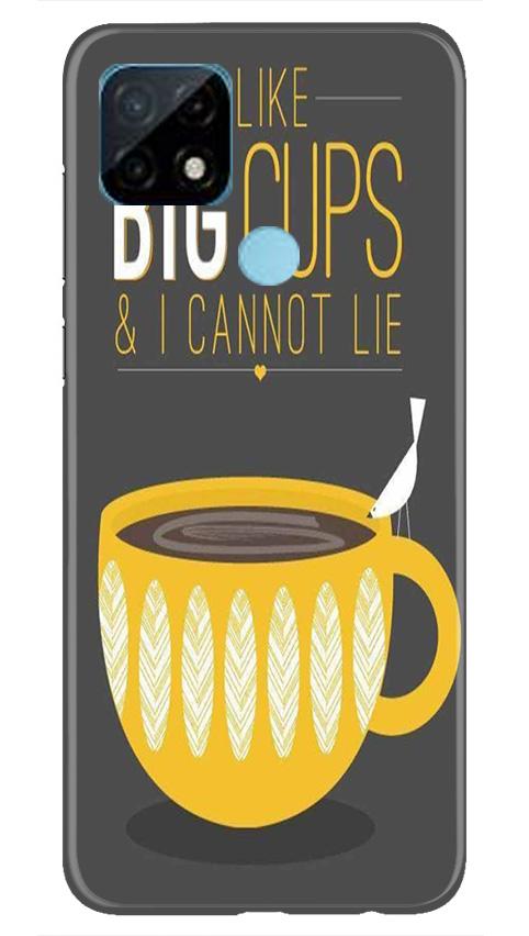Big Cups Coffee Mobile Back Case for Realme C21 (Design - 352)