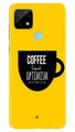 Coffee Optimism Mobile Back Case for Realme C21 (Design - 353)