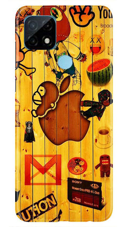 Wooden Texture Mobile Back Case for Realme C21 (Design - 367)