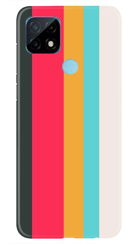 Color Pattern Mobile Back Case for Realme C21 (Design - 369)