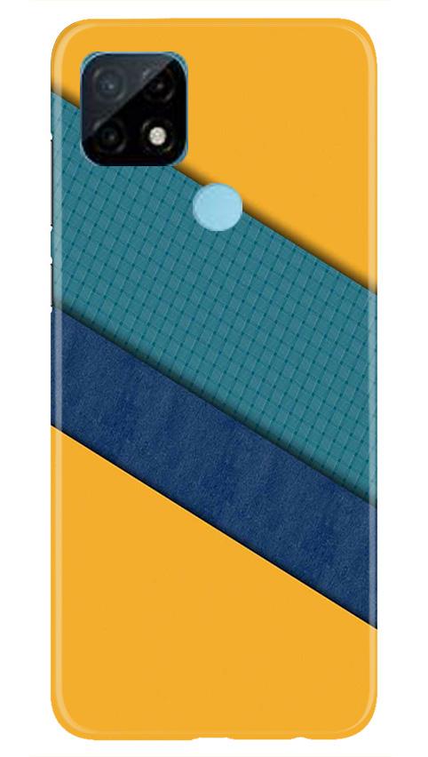 Diagonal Pattern Mobile Back Case for Realme C21 (Design - 370)