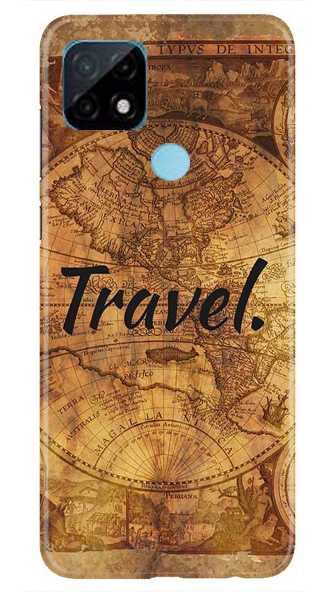 Travel Mobile Back Case for Realme C21 (Design - 375)