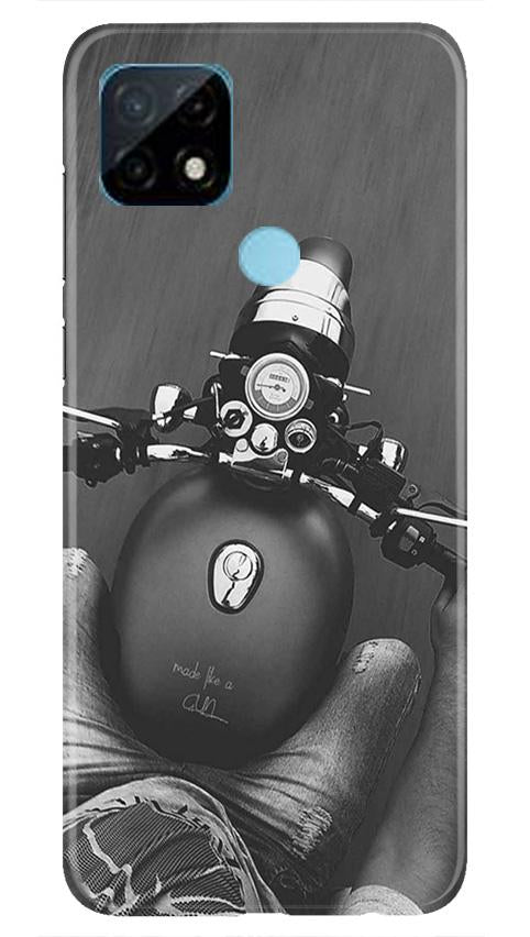 Royal Enfield Mobile Back Case for Realme C21 (Design - 382)