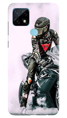 Biker Mobile Back Case for Realme C21 (Design - 383)