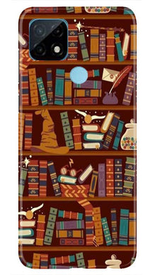 Book Shelf Mobile Back Case for Realme C21 (Design - 390)