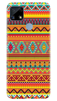 Zigzag line pattern Mobile Back Case for Realme C25 (Design - 4)