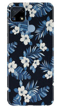 White flowers Blue Background2 Case for Realme C25