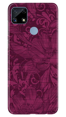 Purple Backround Mobile Back Case for Realme C25 (Design - 22)