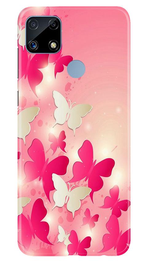 White Pick Butterflies Case for Realme C25