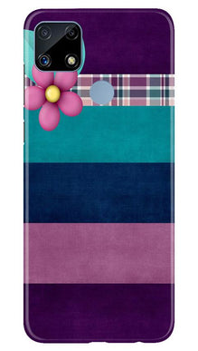 Purple Blue Mobile Back Case for Realme C25 (Design - 37)