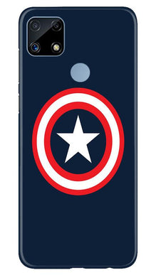 Captain America Mobile Back Case for Realme C25 (Design - 42)