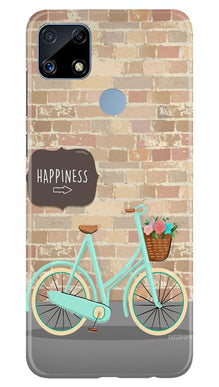 Happiness Mobile Back Case for Realme C25 (Design - 53)