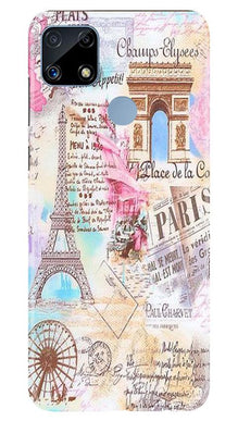 Paris Eiftel Tower Mobile Back Case for Realme C25 (Design - 54)