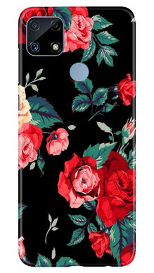 Red Rose2 Mobile Back Case for Realme C25 (Design - 81)