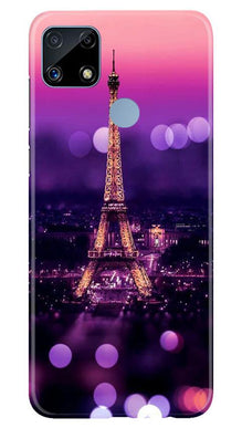 Eiffel Tower Mobile Back Case for Realme C25 (Design - 86)