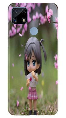 Cute Girl Mobile Back Case for Realme C25 (Design - 92)