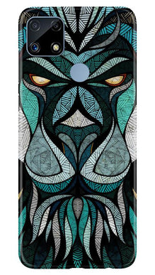 Lion Mobile Back Case for Realme C25 (Design - 97)