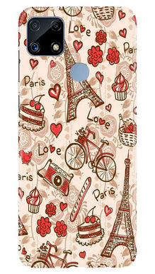 Love Paris Mobile Back Case for Realme C25  (Design - 103)