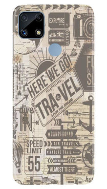 Travel Mobile Back Case for Realme C25  (Design - 104)