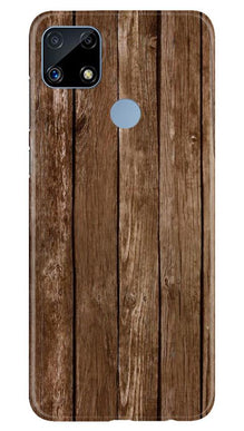 Wooden Look Mobile Back Case for Realme C25  (Design - 112)