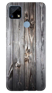 Wooden Look Mobile Back Case for Realme C25  (Design - 114)