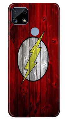 Flash Superhero Mobile Back Case for Realme C25  (Design - 116)