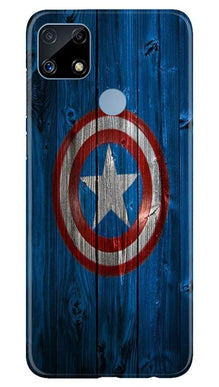 Captain America Superhero Mobile Back Case for Realme C25  (Design - 118)