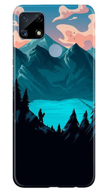 Mountains Mobile Back Case for Realme C25S (Design - 186)