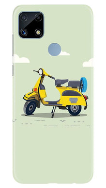 Vintage Scooter Mobile Back Case for Realme C25 (Design - 260)