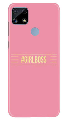 Girl Boss Pink Mobile Back Case for Realme C25 (Design - 263)