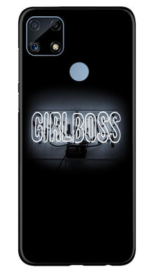 Girl Boss Black Mobile Back Case for Realme C25 (Design - 268)