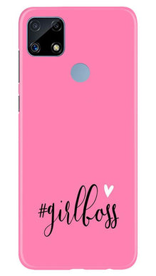 Girl Boss Pink Mobile Back Case for Realme C25 (Design - 269)