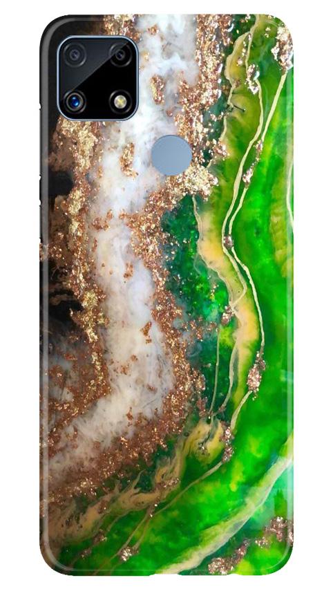 Marble Texture Mobile Back Case for Realme C25 (Design - 307)