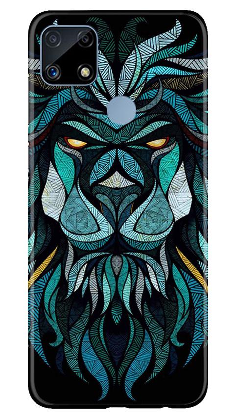 Lion Mobile Back Case for Realme C25 (Design - 314)