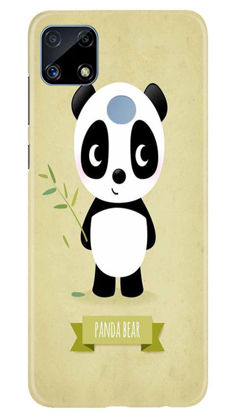Panda Bear Mobile Back Case for Realme C25 (Design - 317)