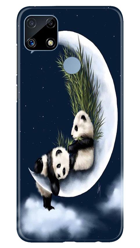 Panda Moon Mobile Back Case for Realme C25 (Design - 318)