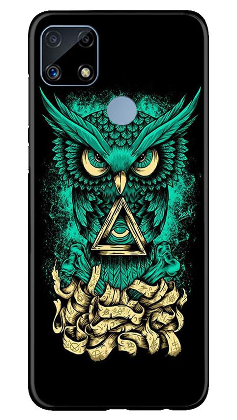 Owl Mobile Back Case for Realme C25 (Design - 358)