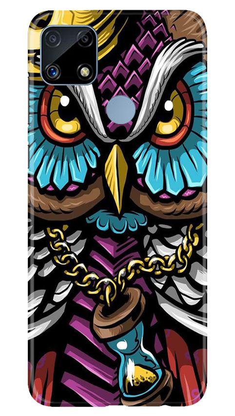 Owl Mobile Back Case for Realme C25 (Design - 359)