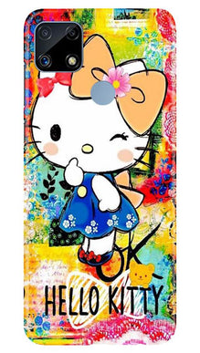 Hello Kitty Mobile Back Case for Realme C25S (Design - 362)