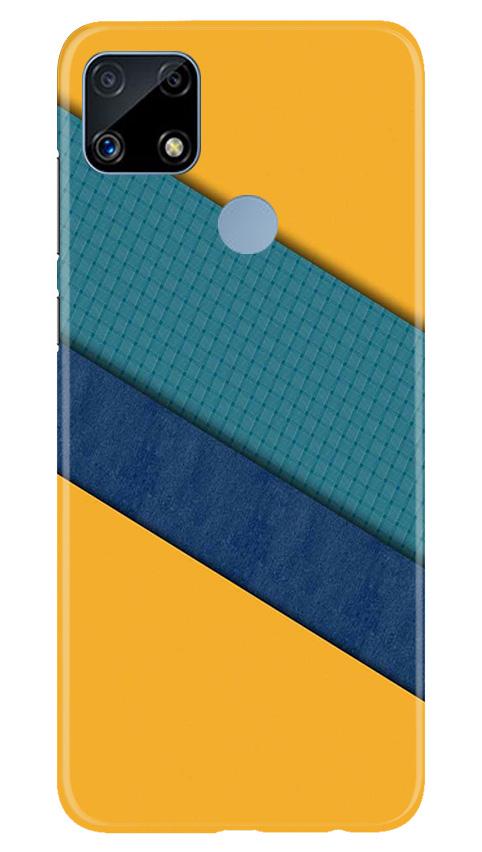 Diagonal Pattern Mobile Back Case for Realme C25 (Design - 370)