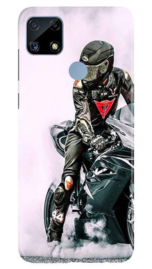 Biker Mobile Back Case for Realme C25 (Design - 383)