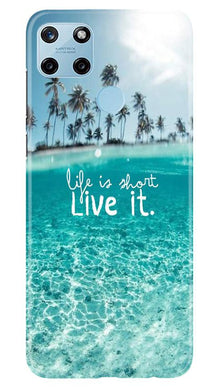Life is short live it Mobile Back Case for Realme C21Y (Design - 45)