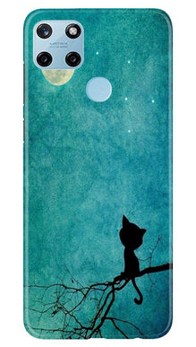 Moon cat Mobile Back Case for Realme C21Y (Design - 70)