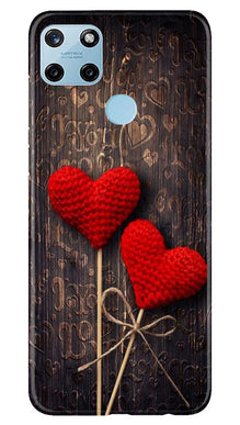 Red Hearts Mobile Back Case for Realme C21Y (Design - 80)