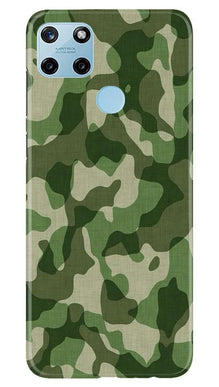 Army Camouflage Mobile Back Case for Realme C25Y  (Design - 106)