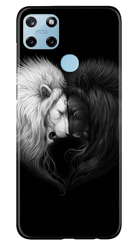 Dark White Lion Case for Realme C21Y  (Design - 140)