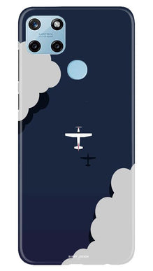 Clouds Plane Mobile Back Case for Realme C21Y (Design - 196)